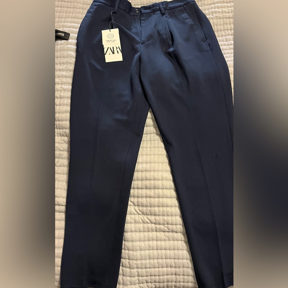 Zara Dark Blue Men's Dress Pants
